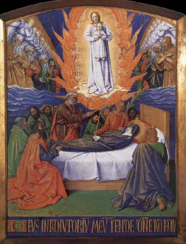Jean Fouquet The death of the Virgin, of The golden book of the gentleman oil painting picture